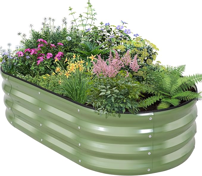 Galvanized Raised Garden Bed Outdoor by BIRDSINYARD