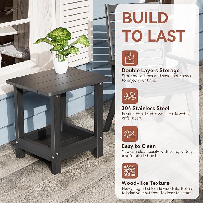 Adirondack Outdoor Side Table Small Outside Table - Image 5