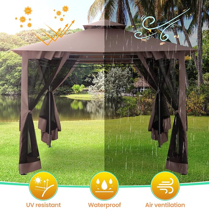 COBIZI Gazebo 10x10 Heavy Duty Gazebos - Image 4