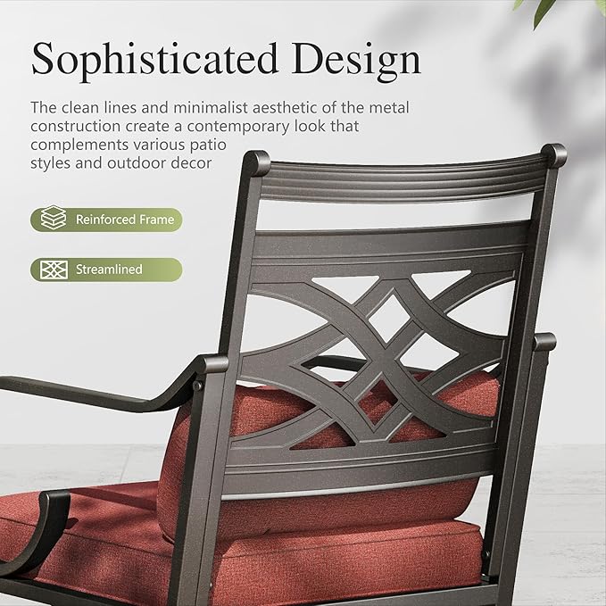 Sophia and William Swivel Patio Dining Set - Image 7