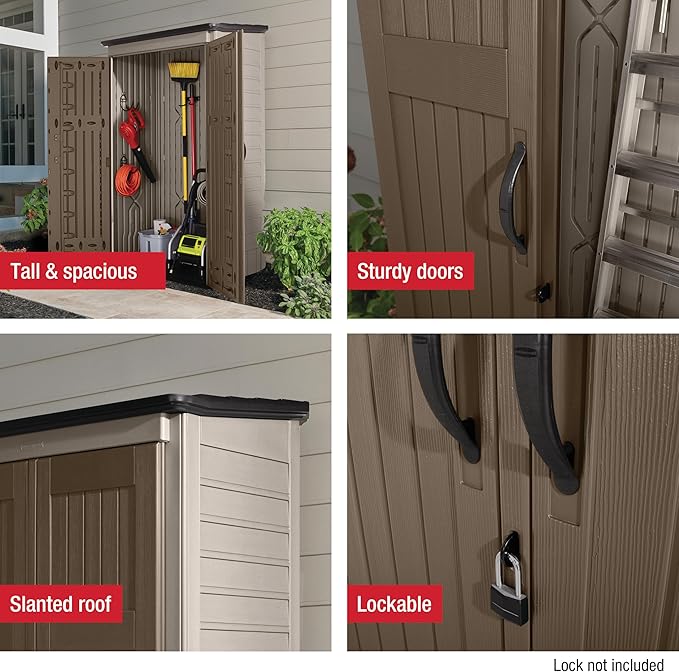 Rubbermaid Vertical Resin Outdoor Storage Shed - Image 6
