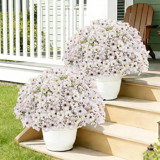 22 Pack Artificial Flowers Outdoor Fake Plants, Faux Flowers UV Resistant - Image 5