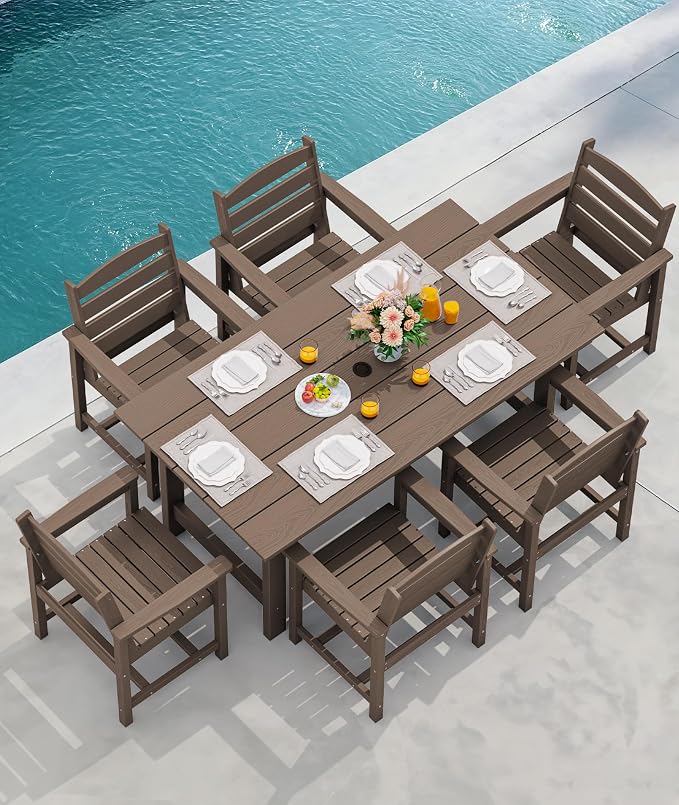 SERWALL 8-Piece Patio Dining Sets - Image 8