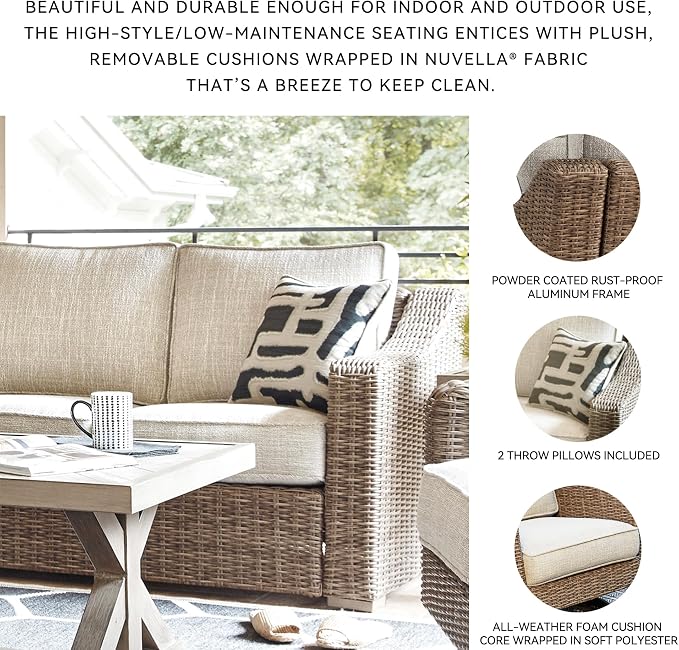 Signature Design by Ashley Beachcroft Casual Nuvella Weather Resistant Fabric - Image 5
