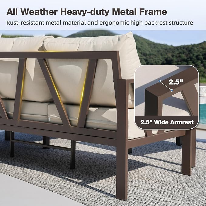 Outdoor Furniture Set, Outdoor Patio Couch Sectional - Image 3
