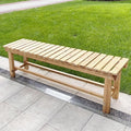 35.4'' Outdoor Garden Benches Weatherproof Patio Bench Two-Person Seat Backless by YangAera