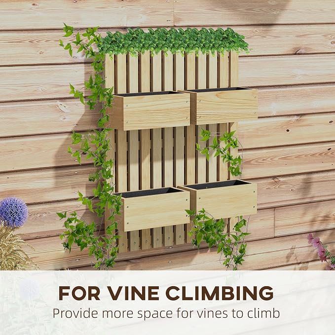 Outsunny 4 Box Raised Garden Bed - Image 3
