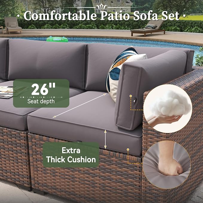 Aoxun 12 Piece Patio Furniture Set - Image 3