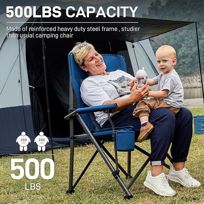 EVER ADVANCED Oversized Folding Camping Chair - Image 2
