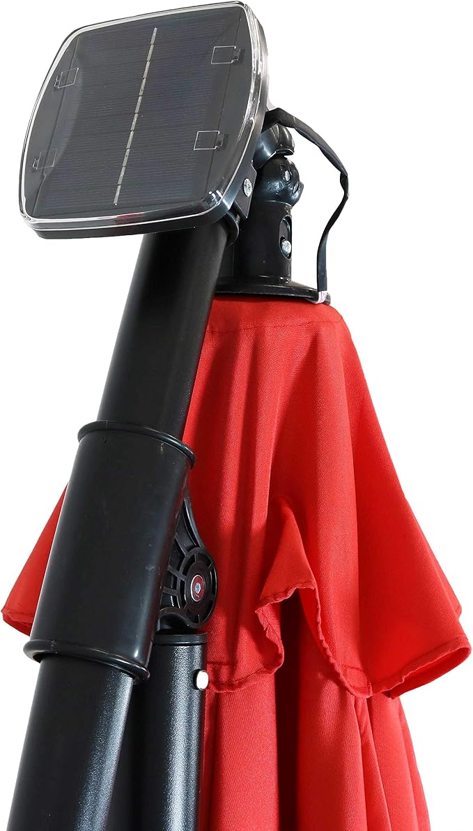 Sunnydaze 10' Solar Offset Patio Umbrella - Image 9