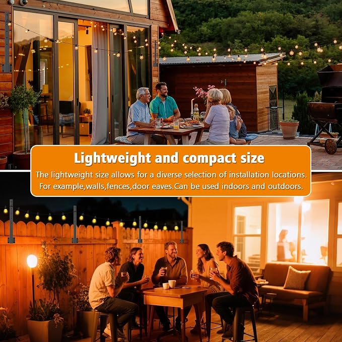 8 Pack String Light Poles, 2.8 Ft Light Poles - Image 5