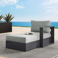 Modway Tahoe Powder-Coated Aluminum Outdoor Chaise Lounge Gray by Modway