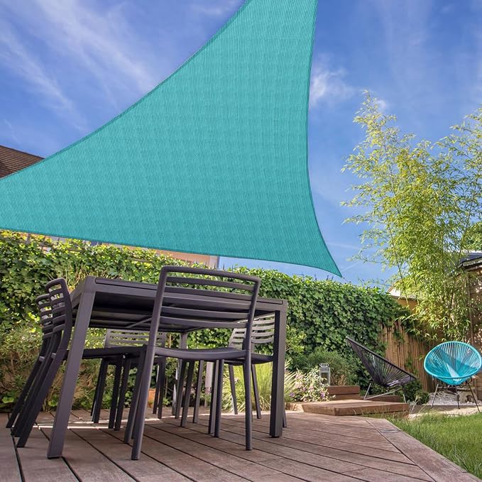 E&K Sunrise 13' x 13' x 13' Sun Shade Sail Triangle Canopy Shade Cover UV Block - Image 7