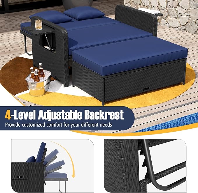 RELAX4LIFE Wicker Patio Outdoor Daybed - Image 4