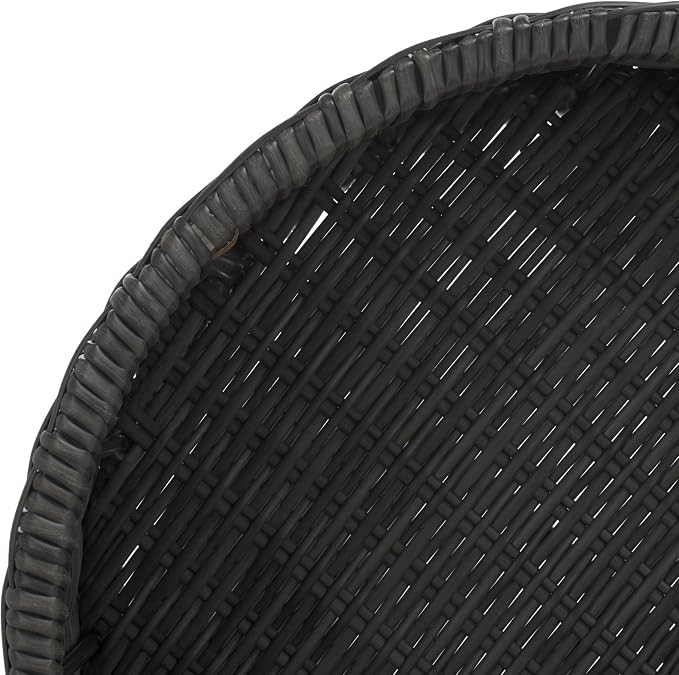 SAFAVIEH Couture Collection Anguilla Dark Grey Faux Wicker Indoor/Outdoor - Image 6