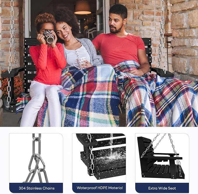 KINGYES Outdoor Patio Swing Set - Image 4