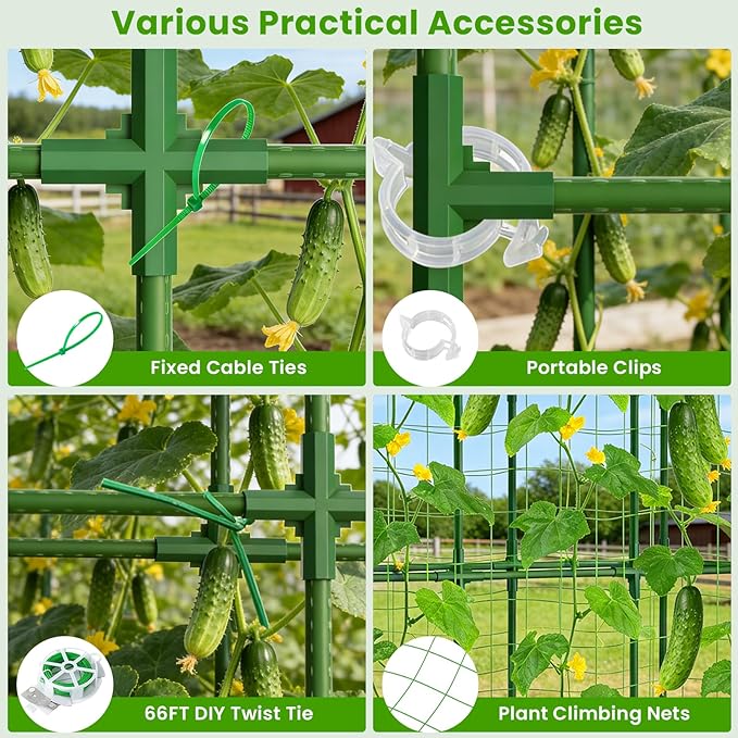 2 Pack 65in Tall Cucumber Trellis - Image 7