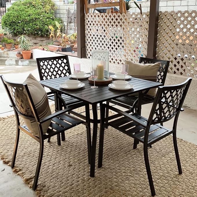 PHI VILLA 5 Pieces Outdoor Dining Set - Image 4
