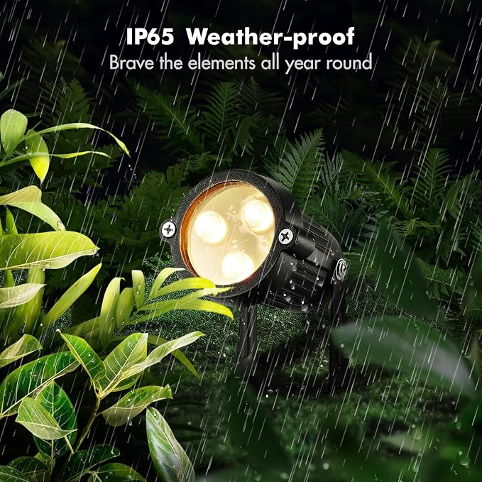 LemonBest Landscape Lighting - 6W RGB Color Changing Halloween Landscape Lights - Image 4