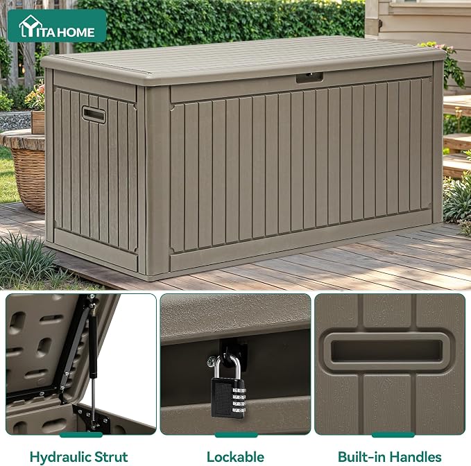 YITAHOME 260 Gallon Large Deck Box - Image 4