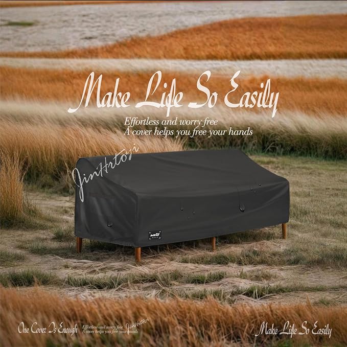 JinHrtoyi 2-Seater Patio Loveseat Cover, 60Wx38Dx35H inches Outdoor Furniture - Image 7