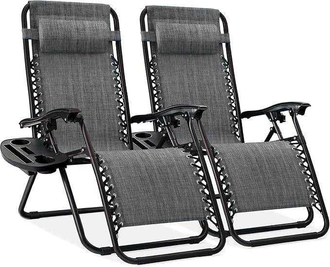 Best Choice Products Set of 2 Adjustable Steel Mesh Zero Gravity Lounge Chair by BestChoiceProducts