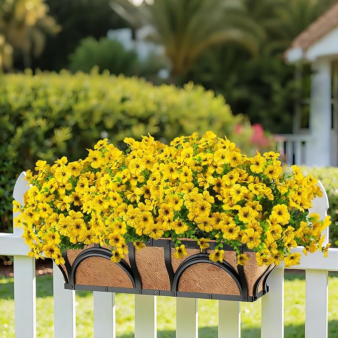 20 Bundles Artificial Flowers for Outdoors, UV Resistant Fake Plants Flowers - Image 6