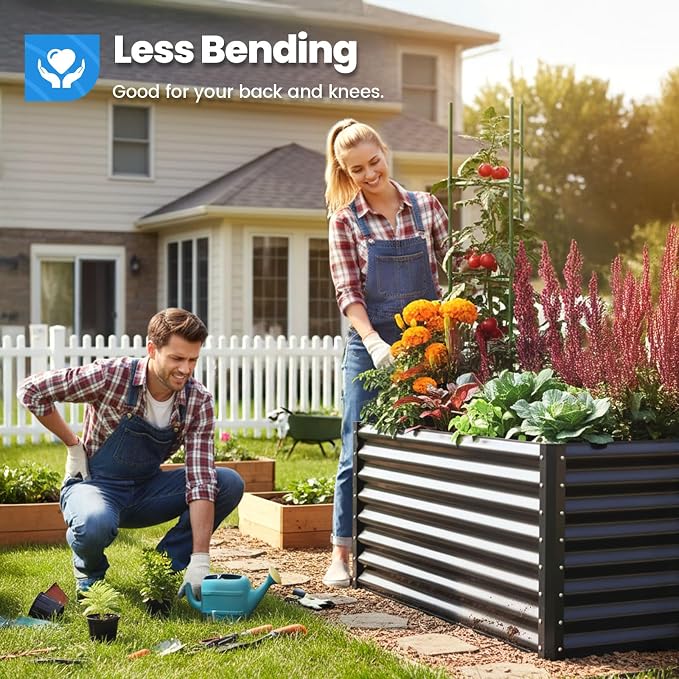 Quictent Galvanized Raised Garden Bed 4x3x2ft Tall Garden Bed Extra Height - Image 4