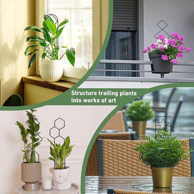 Coomin Small Plant Trellis for Potted Plants, 15in Plant Trellis Indoor - Image 7
