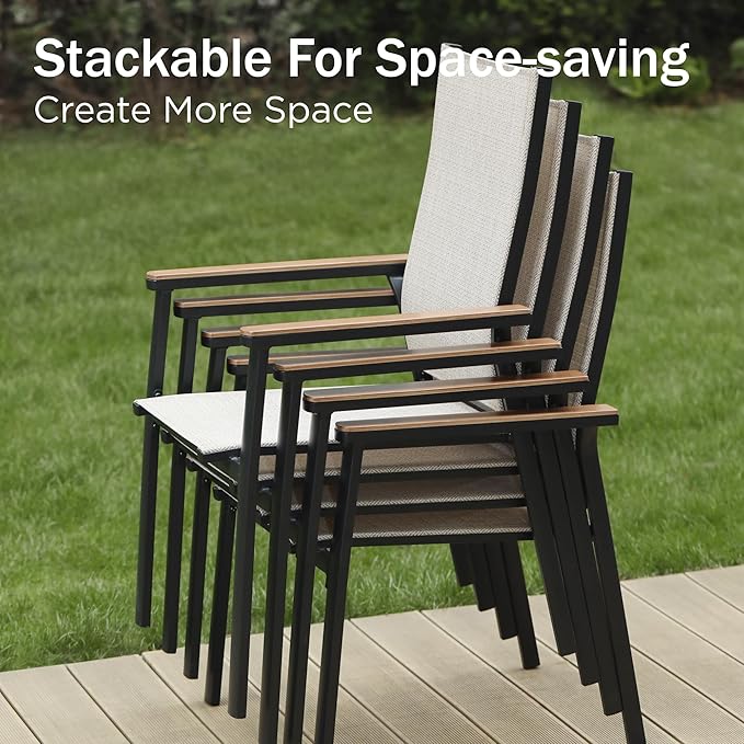PHI VILLA 5 Pcs Outdoor Patio Dining Set - Image 2