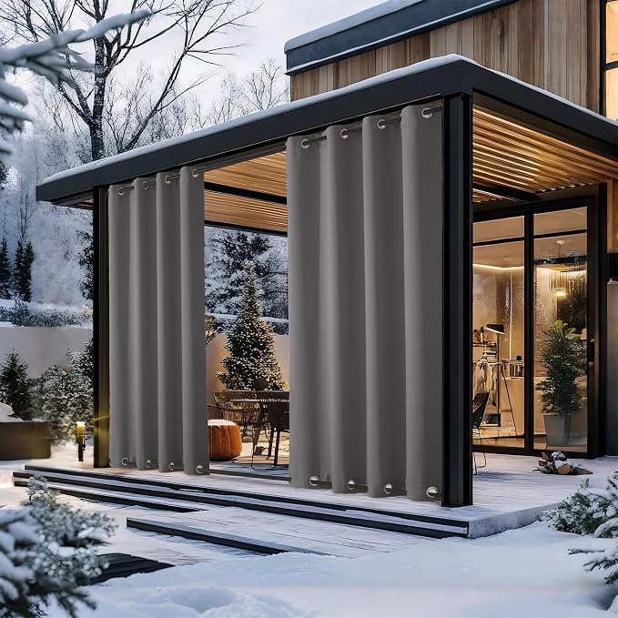 NICETOWN 2 Panels Outdoor Curtains Waterproof Extra Long 108 - Image 8