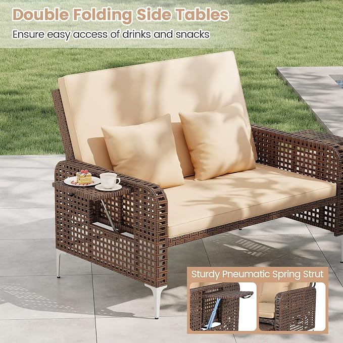 Tangkula Patio Rattan Daybed - Image 8