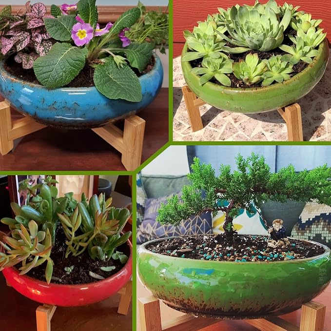 ARTKETTY Ceramic Succulent Planter, 10 inch - Image 6
