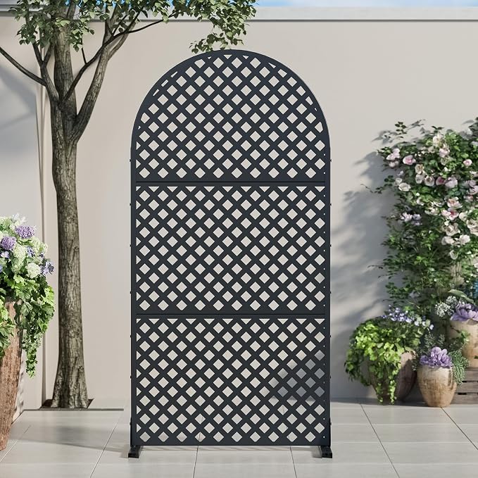 Casaphoria 72" H x 35" W Arched Metal Privacy Screen by Casaphoria