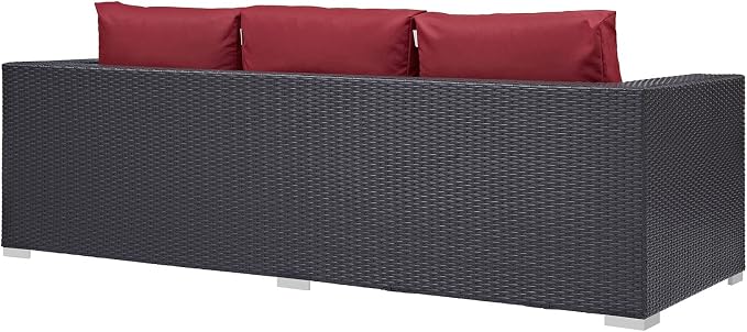 Modway Convene Wicker Rattan Outdoor Patio Sofa - Image 5