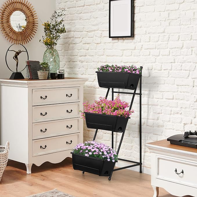 Vertical Raised Garden Bed 3 Tier Elevated Garden Planters Stand Up Garden - Image 7