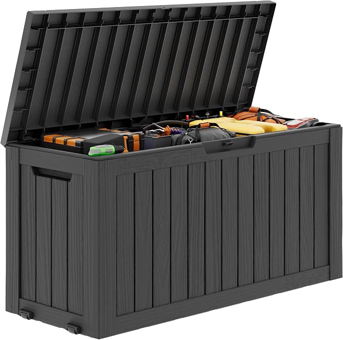 Outdoor Storage Box, Resin Deck Boxes Indoor and outdoor, Waterproof Storage by NBYSGO