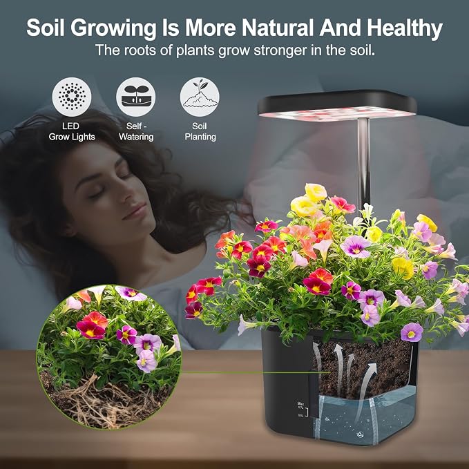 Indoor Garden Growing Systems Self-Watering Plant Pot Smart Gardening System - Image 4