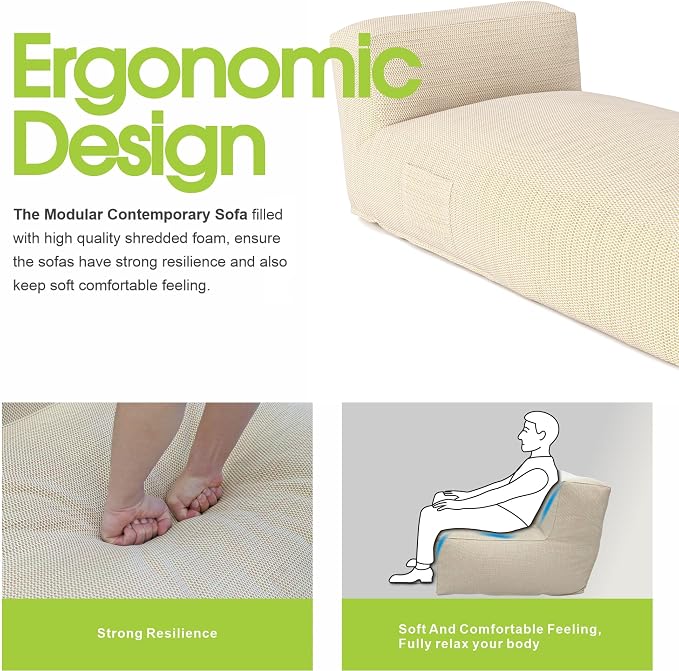 Outdoor Bean Bed Chair Sun Lounger, Outdoor Couch Sofa - Image 5