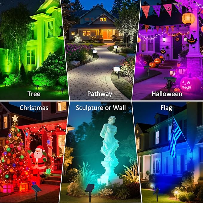 Halloween Solar Color Changing Lights Outdoor 7 Lighting Modes Waterproof IP65 - Image 6