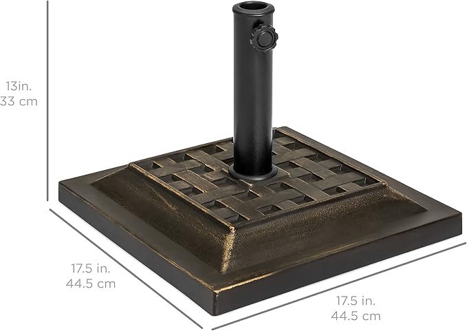 Best Choice Products 26lb Outdoor Patio Umbrella Stand Heavy-Duty Steel Square - Image 7
