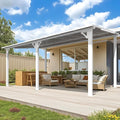 AECOJOY 16' x 10' Gazebo White Outdoor Pergola by AECOJOY