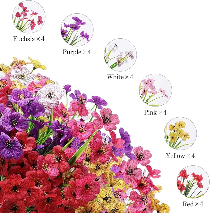 AGIRL 24 Bundles Artificial Flowers - Image 3