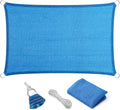 Eden's Decor Straight Flat-Edged Sun Shade Sail Rectangular 7' x 20' Blue by EdensDecorInc