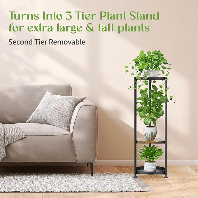 iDavosic.ly 4 Tier Corner Plant Stand Indoor, 45 Inch Tall Vertical Metal - Image 6