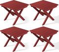SERWALL Folding Outdoor Side Table Set of 4, Small Adirondack Side Table by SERWALL