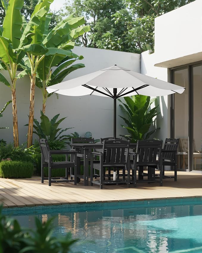 Outdoor Rectangle Dining Table, Heavy-Duty HDPE Table - Image 6
