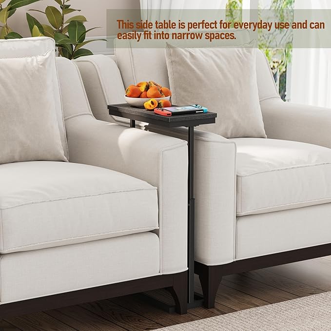 TUTOTAK End Table, Side Table, Tall Couch Table, Sofa Table, Living Room - Image 5