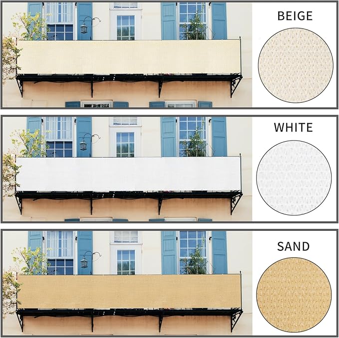 LOVE STORY Balcony Privacy Screen, 2.5'x5' Deck Shield Screen Fence Cover - Image 6