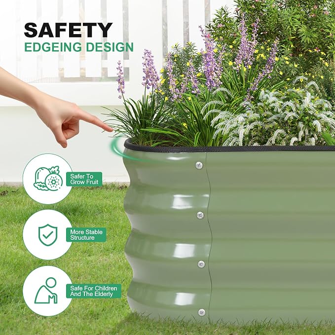 1MORE Raised Garden Bed -8X2X1 Galvanized Planter Box - Image 5
